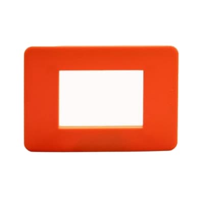 Placa BTICINO JA4803JO · 3 módulos sin soporte plástico naranja modelo Matix go