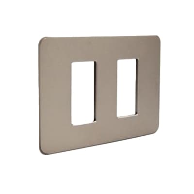 Placa BTICINO JA4803M2AP · 1+1 módulo sin soporte perla aluminio Matix go