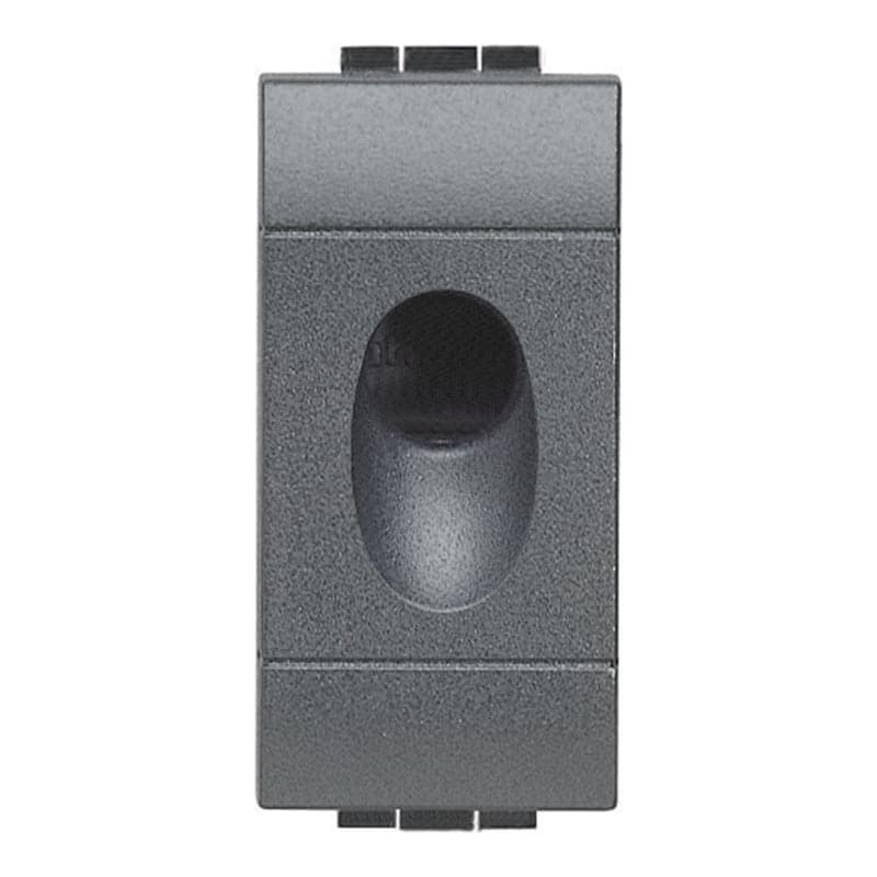 Falso polo BTICINO L4953 · 1 mod. con salida 9mm para cable LIVING-LIGHT antracita