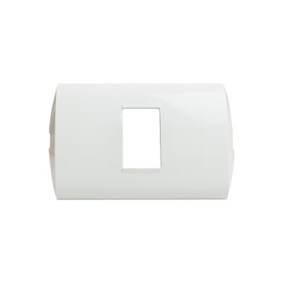Placa BTICINO AE5S1EB · 1 módulo con soporte blanco modus style