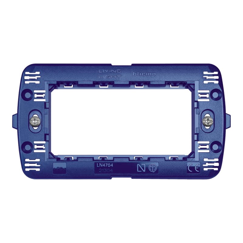 Soporte de resina para placa BTICINO LN4704 · 4 mod. LIVING interruptor - LIGHT