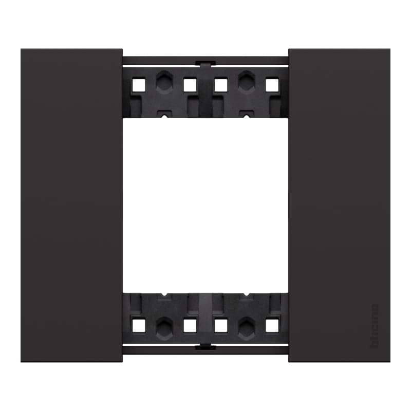 Placa BTICINO KA4802KG · 2P negra LIVING now