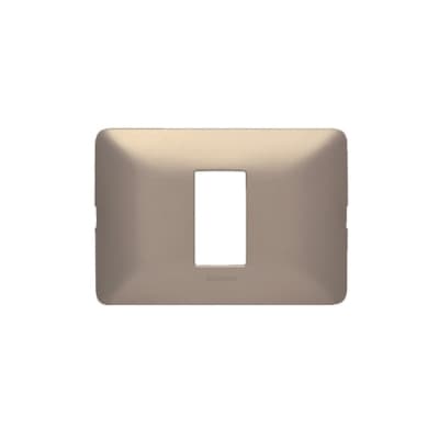 PLACA+SOPORTE BTICINO AM503SM1CH · 1 mod. aluminio chamgpane