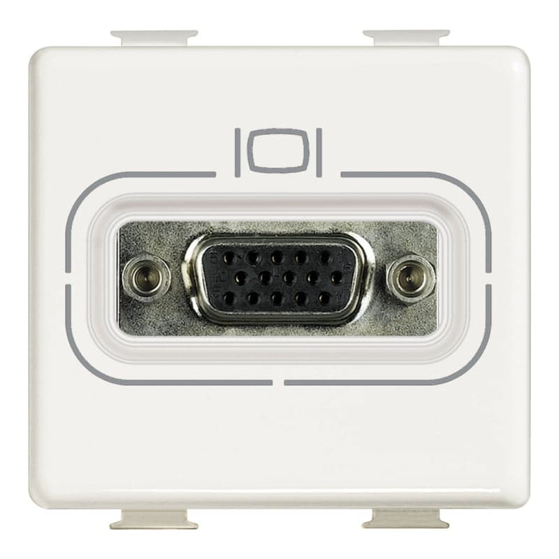 Toma VGA BTICINO AM4282 · 2 mod MATIX blanca
