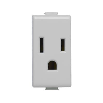 Tomacorriente BTICINO AM5028TSM · americ. 2P+T 15A 250V 1MOD