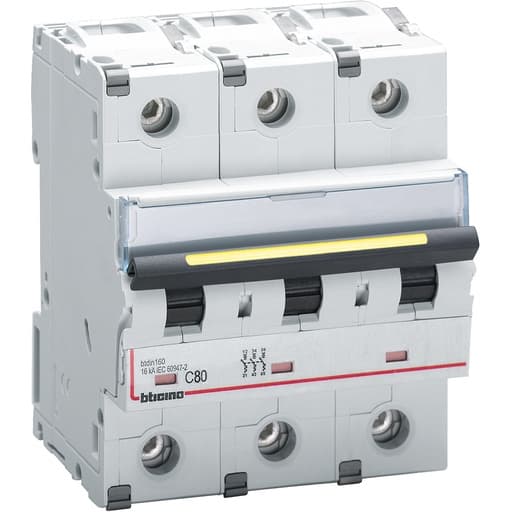Interruptor termomagnético BTICINO FT83C80 · 3P C80 16kA 220V BTDIN160