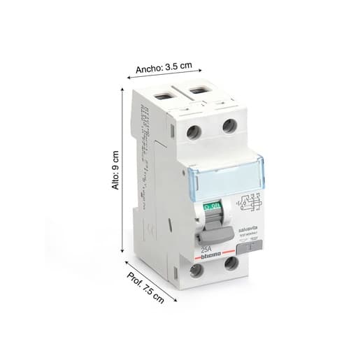 Interruptor diferencial BTICINO G7230AC25 · 2P 25A 30mA 230V new salvavita DIN