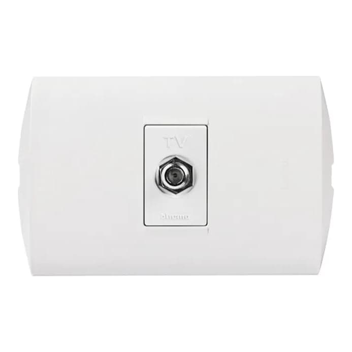 Toma BTICINO AE2152EB · 1 mod. tv tipof modus style blanco