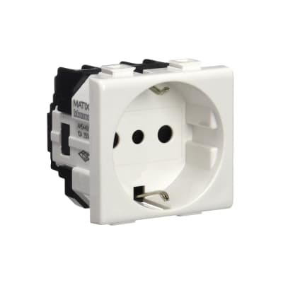 Tomacorriente schuko BTICINO AM5440/3 · 2P+T 10/16A 250V. 2