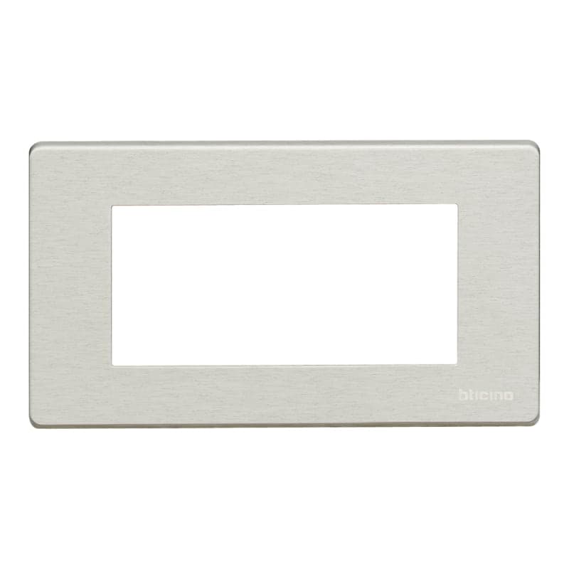 Placa BTICINO 504/4A/X · 4P rectangular, aluminio, oxidal, para soporte 504SA MATIX