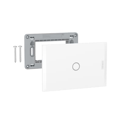 Placa ciega BTICINO AH5S0EB · blanco + soporte