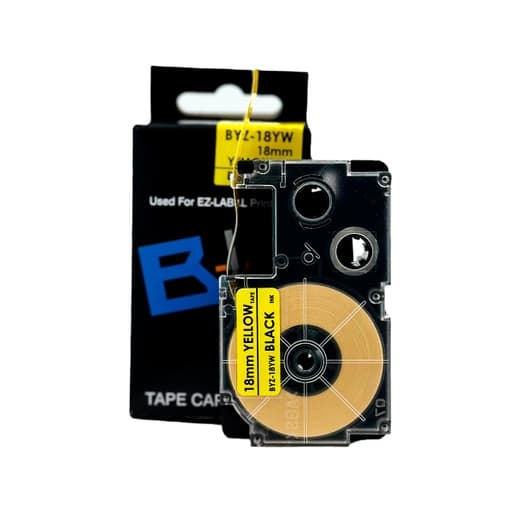 Cinta para rotulador casio BYZ BYZ-18YW · 18mm X 8M amarillo