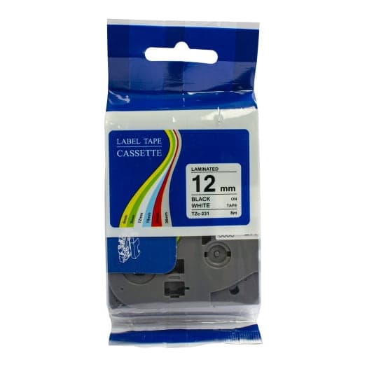 Cinta para rotulador Brother BYZ Tzc-231 · 12mm X 8M blanco