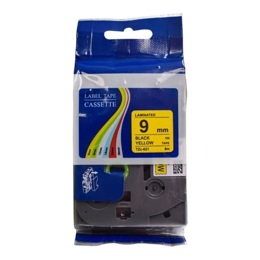 Cinta para rotulador Brother BYZ Tzc-621 · 9mm X 8M amarillo