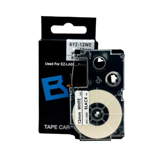 Cinta para rotulador casio BYZ BYZ-12WE · 12mm X 8M blanco
