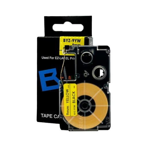 Cinta para rotulador casio BYZ BYZ-9YW · 9mm X 8M amarillo