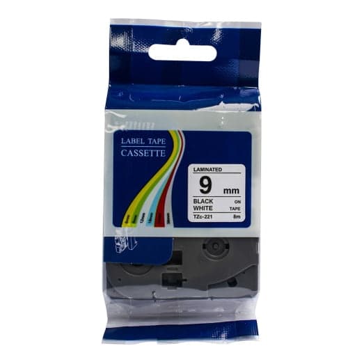 Cinta para rotulador Brother BYZ Tzc-221 · 9mm X 8M blanco
