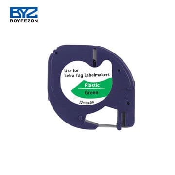 Cinta para rotulador dymo BYZ 91204 · 12mm X 4M plástica verde