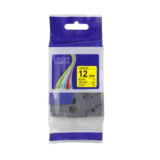 Cinta termocontraíble para rotulador Brother BYZ HSc-631 · 12mm X 1.5M amarillo