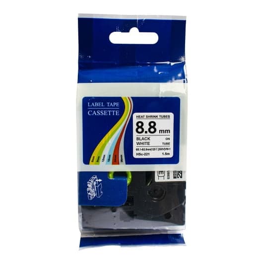Cinta termocontraíble para rotulador Brother BYZ HSc-221 · 9mm X 1.5M blanco