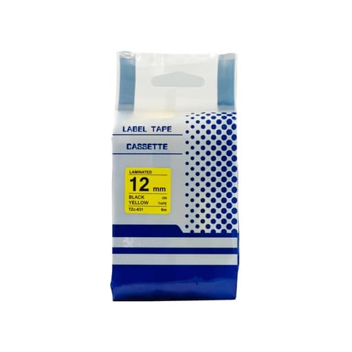 Cinta para rotulador Brother BYZ Tzc-631 · 12mm X 8M amarillo