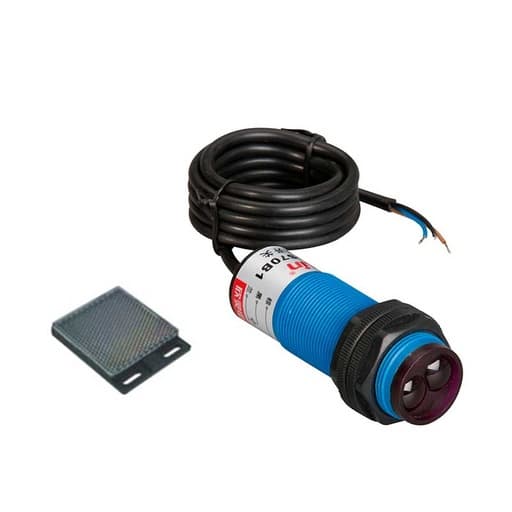 Imagen referencial de la serie: Sensor de proximidad fotoeléctrico C-LIN E3F-R4B1 · (Retro-reflectivo), cuerpo M30, 4m