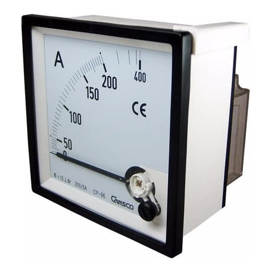Imagen referencial de la serie: Amperímetro CAMSCO CA72- AC250/5A · 72mm*72mm rango 250/5A (CA72-AC250/5A)