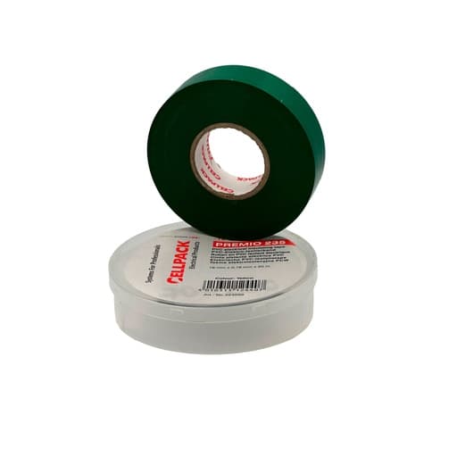 Cinta aislante CELL PACK PREMIO 235-VE · 20m verde (PREMIO-235-VE)