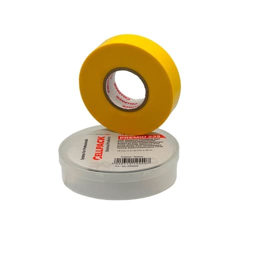 Cinta aislante CELL PACK PREMIO 235-AM · 20m amarillo (PREMIO-235-AM)