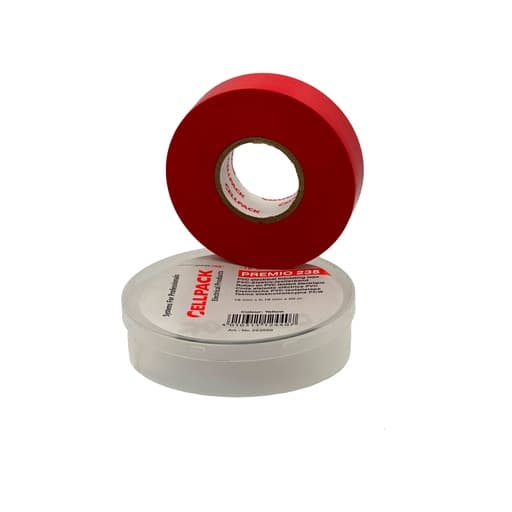 Cinta aislante CELL PACK PREMIO 235-RO · 20m rojo (PREMIO-235-RO)