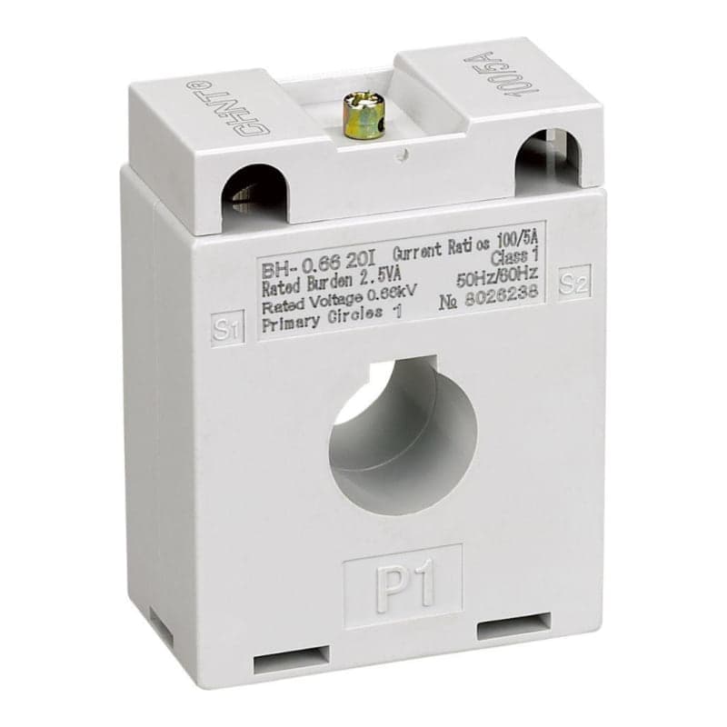 Transformador de corriente CHINT BH-0.66 30ⅠB100/5C-0.5 · 100/5A, ventana 31.5x11mm, clase 0.5 (1 Vuelta) (BH-0.66-30B100/5C-0.5)