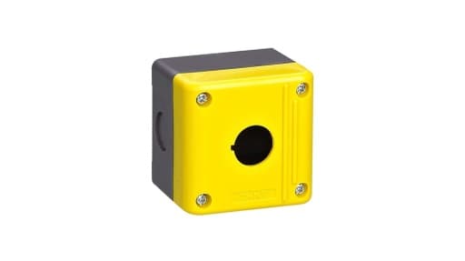 Caja PVC CHINT NPH1-10J · autoextinguible IP54 1Perf., Amarillo/Gris