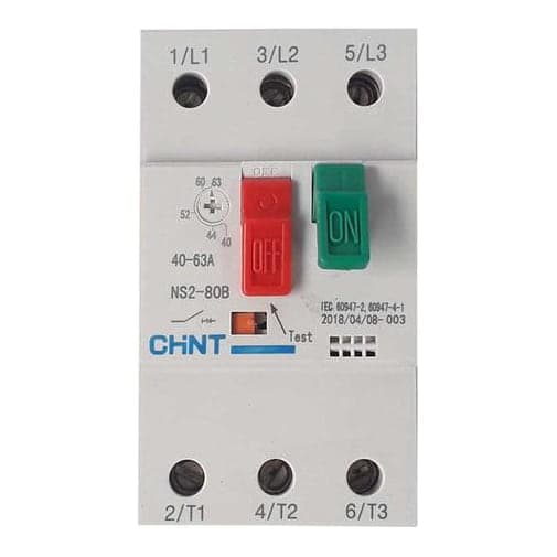 Guardamotor CHINT NS2-80B · regulable 40–63A (NS2-80B-63A)