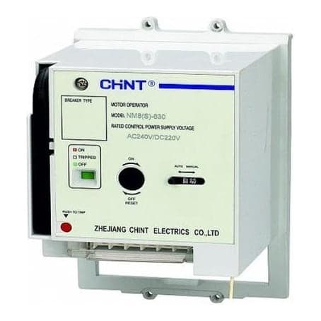 Imagen referencial de la serie: Mando motor CHINT NM8(S)-250 MO2 380VAC · Mo2 380VAC para Nm8-250 (NM8S-250-MO2-380VAC)