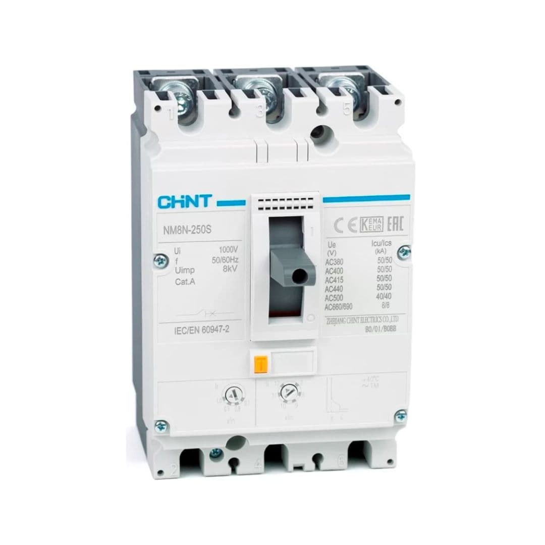 Interruptor de caja moldeada regulable CHINT NM8N-250S · 3P regulable 140–200A (NM8N-250S-200A)