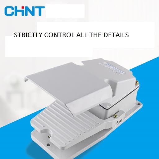 Interruptor pedal grande color crema con protenccion CHINT 4BLT-4