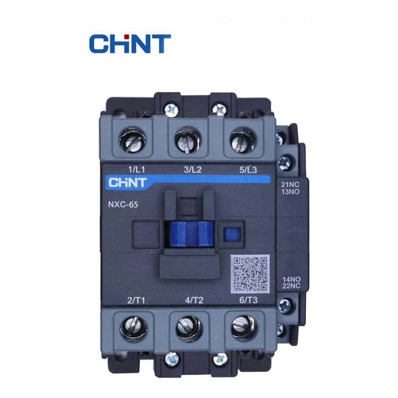 Contactor CHINT NXC-65 · 65A 220VAC 1NA+1NC negro