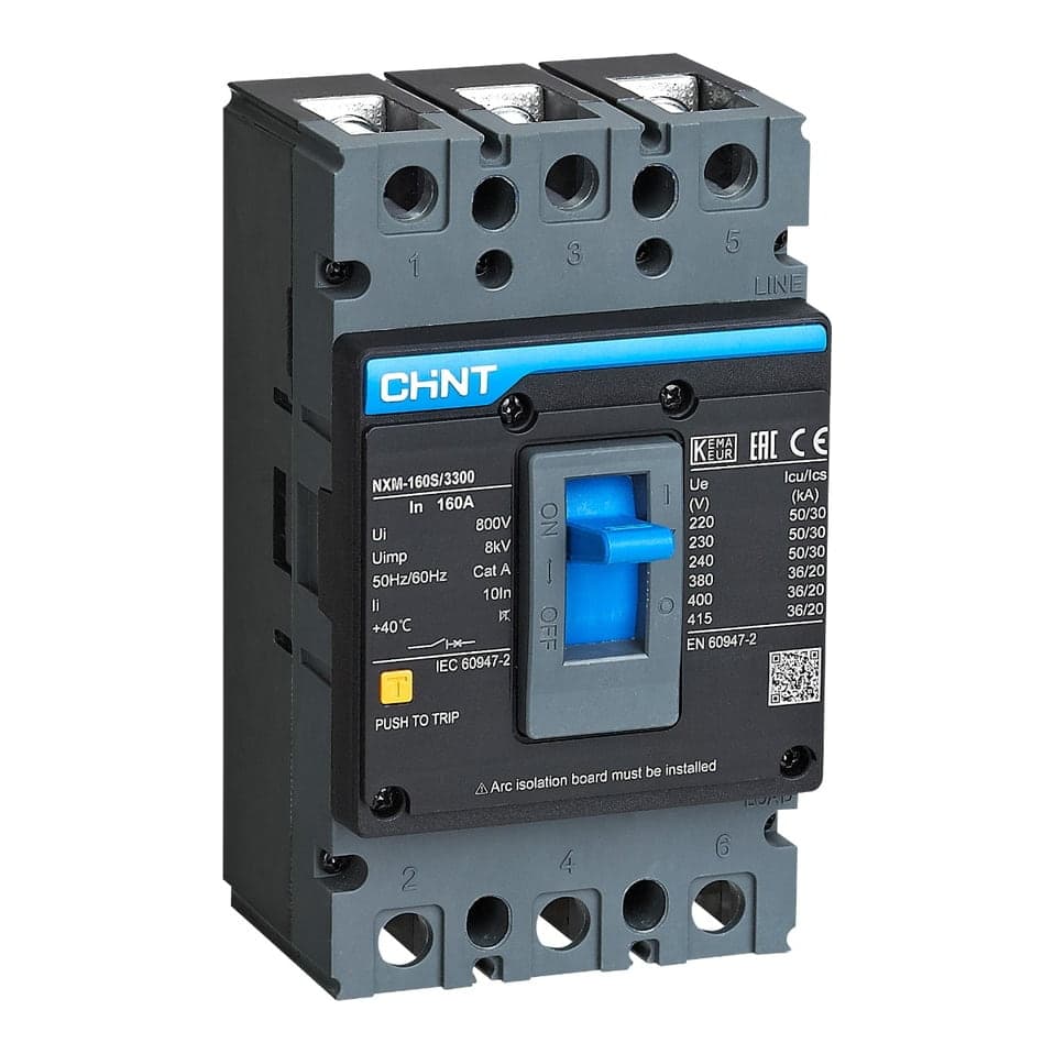 Interruptor de caja moldeada CHINT NXM-160S/3300 · 3P 160A negro