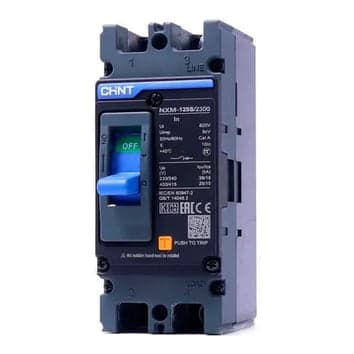 Imagen referencial de la serie: Interruptor de caja moldeada CHINT NXM-63S/2300 16A · 2P 16A (Fijo) 415V: 25kA (NXM-63S/2300-16A)