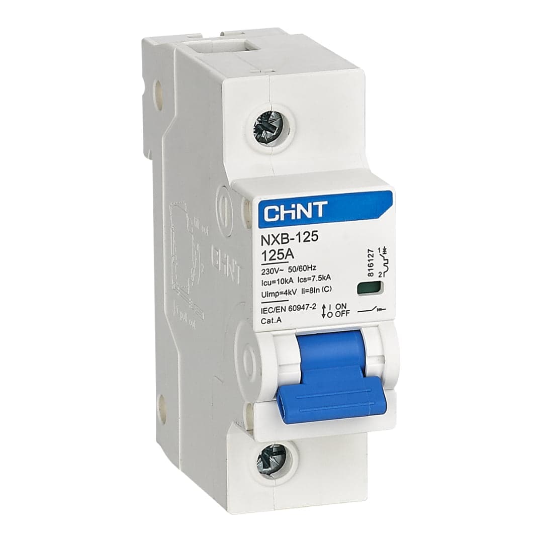 Interruptor termomagnético CHINT NXB-125 · 1P 125A curva C 10kA (NXB-125-C125)