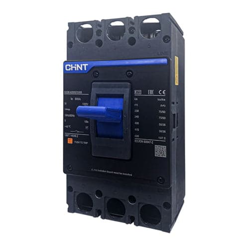 Imagen referencial de la serie: Interruptor de caja moldeada CHINT NXM-630S/3300 · 3P 630A negro