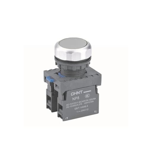 Pulsador luminoso CHINT NP8-11BND ORG AC/DC 24V · 24VDC/AC blanco ø22mm 1NA+1NC (NP8-11BND-ORG-AC/DC-24V)