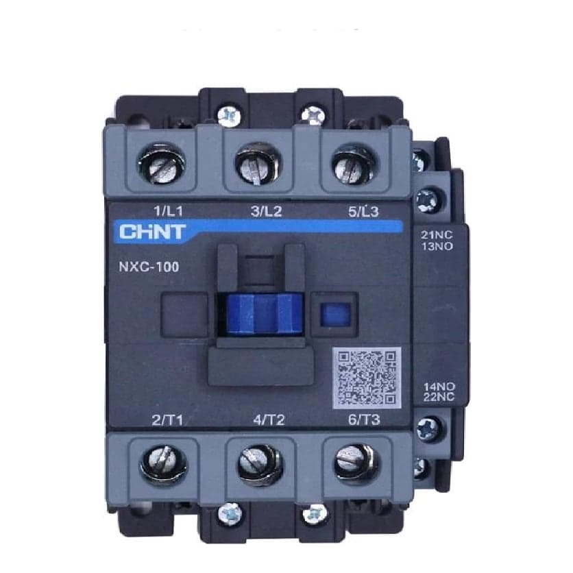 Contactor CHINT NXC-100 · 100A 220VAC 1NA+1NC negro