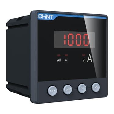 Amperímetro monofásico digital CHINT PA666-2 100/5A · 72x72mm, 100/5, pantalla LED (PA666-2-100/5A)