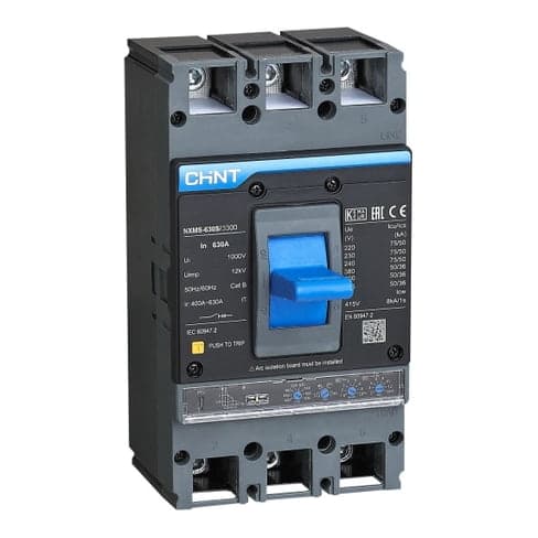 Imagen referencial de la serie: Interruptor de caja moldeada CHINT NXMS-630H/3300 630A · 3P 630A (Reg) (0.4-1In) 70kA - 380V 100kA (NXMS-630H/3300-630A)