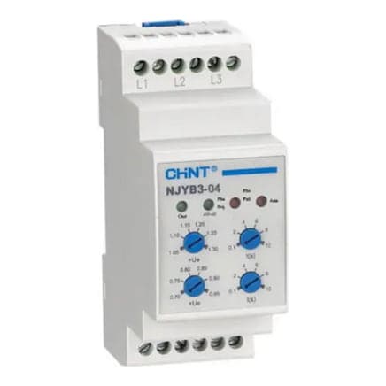 Relé de sobretensión CHINT NJYB3-8 · subtension, salida de fase Y desbalance - AC3