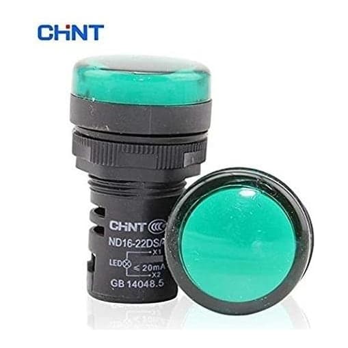 Piloto de señalización PVC CHINT ND16-22DS/4 380VAC GREEN · verde, Ø 22mm, voltaje 380VAC (ND16-22DS/4-380VAC-GREEN)