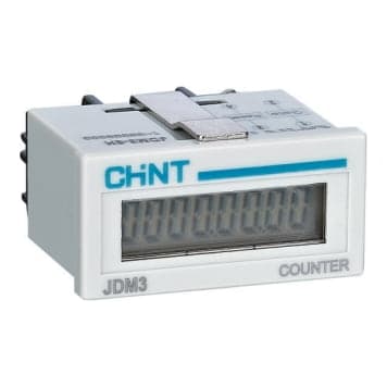 Imagen referencial de la serie: Contador digital CHINT JDM3/SC3L · 24V AC/DC