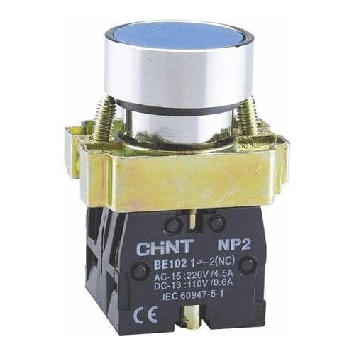 Pulsador CHINT NP2-BA61 · 1NA azul
