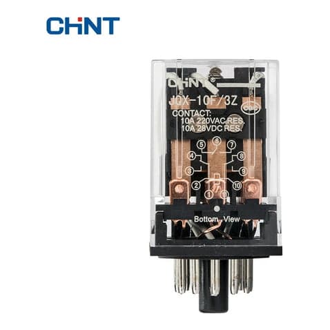 Relé enchufable CHINT JQX-10F 3Z AC24V · 11 pines 24VAC 10A 3Nanc 288041 / 288088 (JQX-10F-3Z-AC24V)